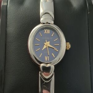 Express Silver Watch with Gold Accents